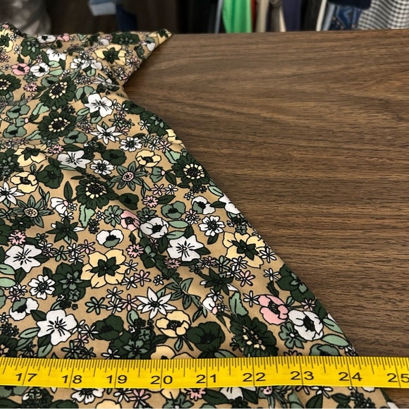 Rebel Sugar 60s Floral Mock-Wrap BodyCon Dress with Pencil Skirt Large - Picture 12 of 12